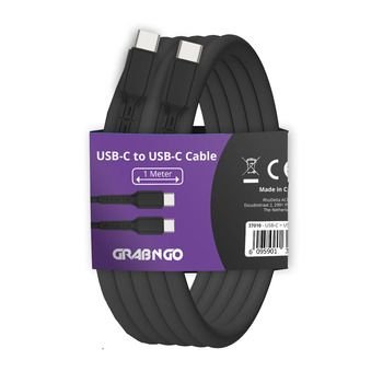 GrabNGo Cable USB-C > USB-C 1m - Zwart - 37010 1 - 37010