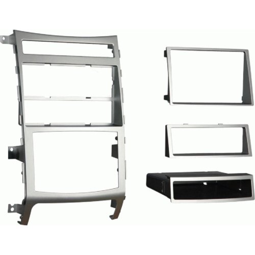 2-DIN radiopaneel met opbergvak Hyundai Veracruz/ix55 zilver (METRA) - 381143 49 1 - 381143-49-1