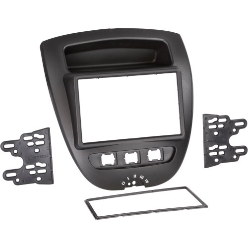 2-DIN Paneel Citro&euml;n C1 - Peugeot 107 - Toyota Aygo 2005-2014 Kleur: Zwart - 381300 27 - 381300-27