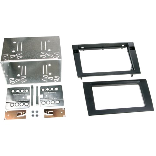 2-DIN Paneel Audi A4 B6 (8E) 2000-2009 - Seat Exeo (3R) 2009-2013 - kleur: Zwart - 381320 15 1 - 381320-15-1