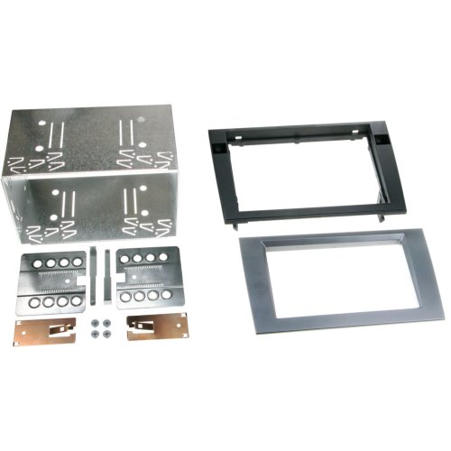2-DIN Paneel Audi A4 B6 (8E) 2000-2009- Seat Exeo (3R) 2009-2013 Kleur: Antraciet Grijs  - 381320 15 2 - 381320-15-2