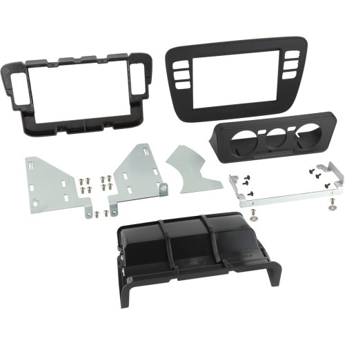 2-DIN Paneel Volkswagen up! / Seat Mii / Skoda Citigo 2011-2016  Kleur: Zwart - 381320 36 1 - 381320-36-1