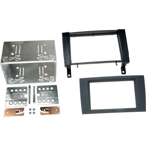 2-DIN Paneel Mercedes Benz SLK-Klasse R171 2004-2011 Kleur: Rubbertouch Zwart - 391190 24 - 391190-24