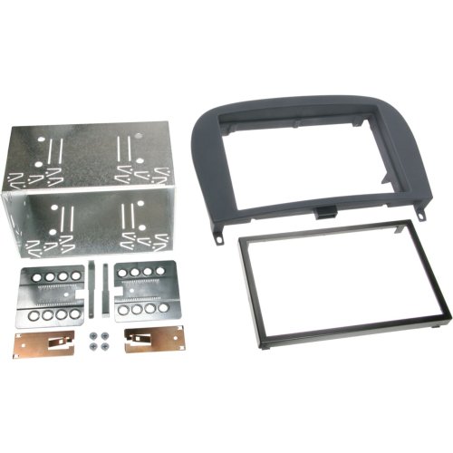 2-DIN Paneel Mercedes Benz SL-Klasse(R230) 2001-2011 Kleur: Rubbertouch Zwart - 391190 25 - 391190-25