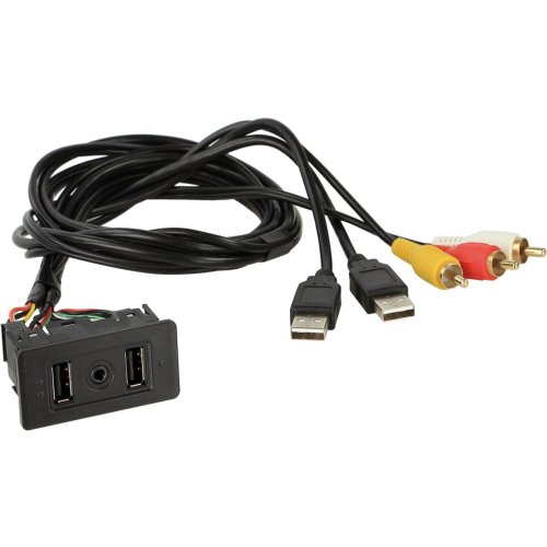 Universal USB/RCA port->2x USB/1x AUX - 44 1000 003 - 44-1000-003