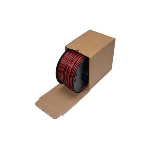 Luidspreker kabel 2 x 0,75 mm zwart / rood 100mtr haspel - 51 075 100 1x - 51-075-100-1X
