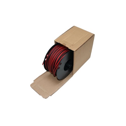 Luidspreker kabel 2 x 1,50 mm zwart / rood 50mtr haspel - 51 150 050 1x - 51-150-050-1X