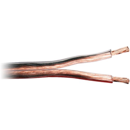 Luidspreker kabel 2 x 2,5 mm transparant rood 100 Meter - 51 225 102 - 51-225-102