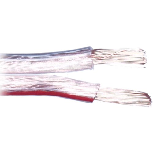 Luidspreker kabel 2 x 4,00 mm transparant rood 100 Meter - 51 240 102 - 51-240-102