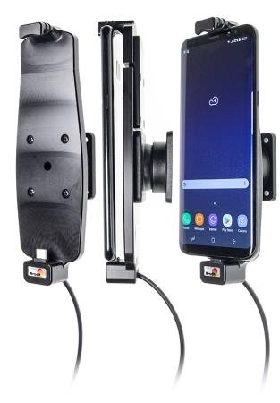 Samsung Galaxy S8+ / S9+ / S10+ Actieve houder met 12V USB plug. Met hoes - 521965 a - 521965
