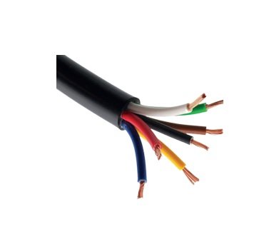 Meer aderige kabel 7x 1.0mm2 25mtr rol, buitenhuls zwart, buiten diameter 8.0mm2 - 55 710 025x - 55-710-025X