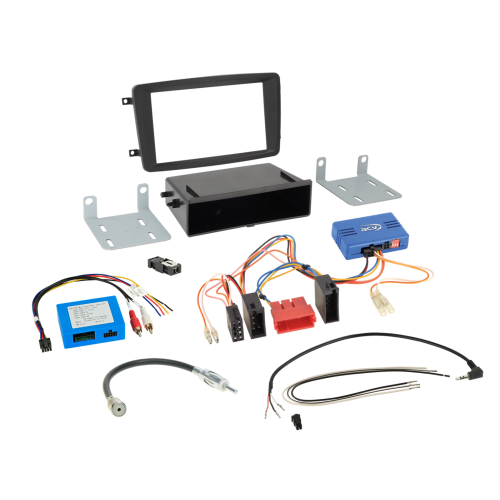 2-DIN Kit Mercedes Voertuigen SWI/Analoog/Antenne met aflegbakje - 611190 42 1 - 611190-42-1