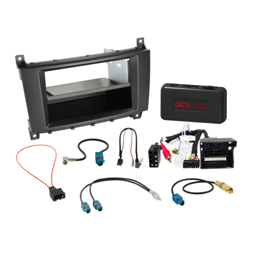 2-DIN Kit met Aflegvak Mercedes Voertuigen SWI/Analoog/Antenne  - 611190 45 1 - 611190-45-1