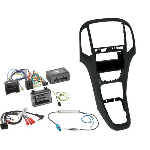 2-DIN Kit met pocket + radio adapter kit Opel Astra 2009-2016 Kleu: Pearl Zwart - 611230 23 2 - 611230-23-2