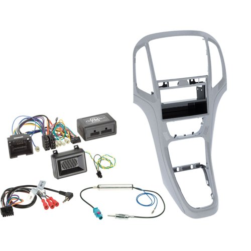 2-DIN with pocket + radio adapter kit Astra 20009-2016 Kleur Platina Zilver - 611230 23 3 - 611230-23-3