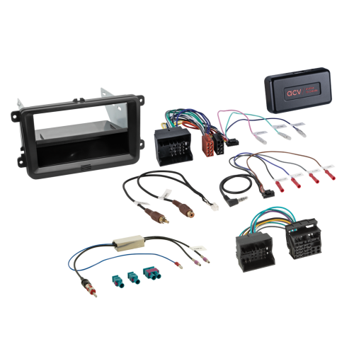 2-DIN Kit met aflegvak Skoda/VW Zwart  - 611320 30 4 - 611320-30-4