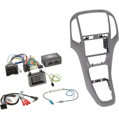 2-DIN Kit+ Radio adapter kit Opel Astra 2009-2016 Titanium Grijs  - 621230 23 1 - 621230-23-1
