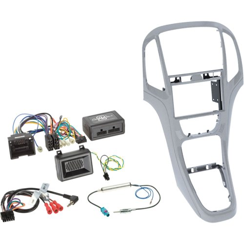 2-DIN Kit + Radio adapter kit Opel Astra 2009-2016 Kleur: Platin Zilver - 621230 23 3 - 621230-23-3