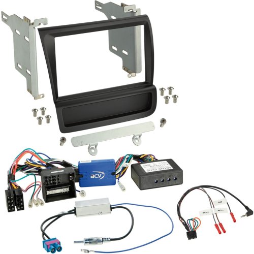 2-DIN Kit  Audi R8 (42) 2006-2015 - Kleur: zwart - 621320 20 1 - 621320-20-1