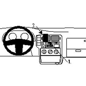 ProClip - Seat Arosa 1998-2000- Volkswagen Polo 1998-1999 Center mount - 6640 - 852605