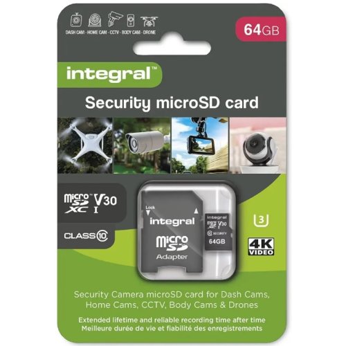 64GB Integral Security Micro SD-kaart (Klasse 10) &ndash; Snelle, veilige opslag - D acc 02005 - D-ACC-02005