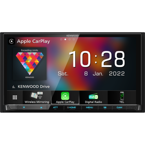 Kenwood DMX 8021DABS-  2DIN 7,0" Inch Multimedia radio Wireles Carplay/Android Auto - Dmx8021dabs front cp - DMX-8021DABS