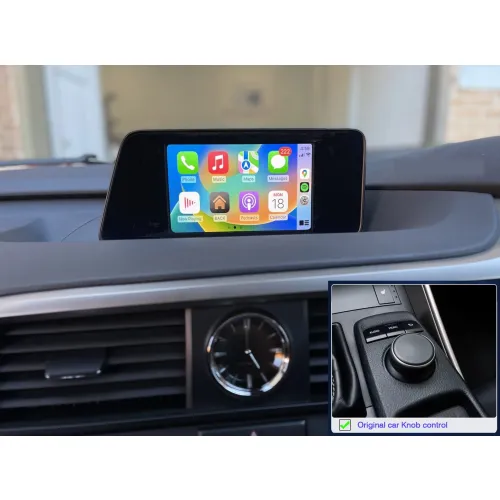 Lexus 2014-2020 7/10,3" MET KNOP BEDIENING draadloos Apple carplay/Android auto uitbreiding - Lexus rx 2017 knop - WITCP4048