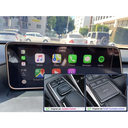 Lexus 2015-2022 7/10.3/12,3" MET SMALL TOUCH OF JOYSTICK draadloos Apple carplay/Android auto uitbreiding - Lexus rx 2019 small touch - WITCP4050