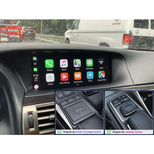 Lexus SPLIT SCREEN 2012-2014 12,3" MET SMALL TOUCH OF JOYSTICK draadloos Apple carplay/Android auto uitbreiding - Lexus split screen - WITCP4053