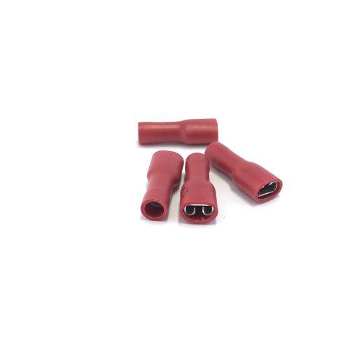 Kabelverbinder ge&iuml;soleerd Female Rood 6.3 mm / 0.5 - 1.5 mm&sup2; / A: 6.3mm - B: 0.8mm (100st) PROline - Rfs6 6 - RFS-6