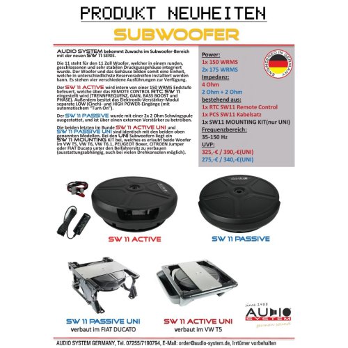 28 cm passieve reservewiel subwoofer met aluminium behuizing - Sw 11 news 724x1024 - SW11 Passive