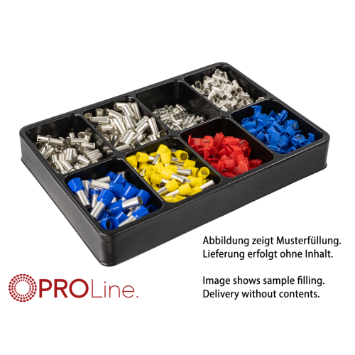 PROline Werkplaatskast assortiments bak, 8 vakken - inleg tray ten behoeve lade 335x238x45mm - T341000 08 1 - T341000-08-1