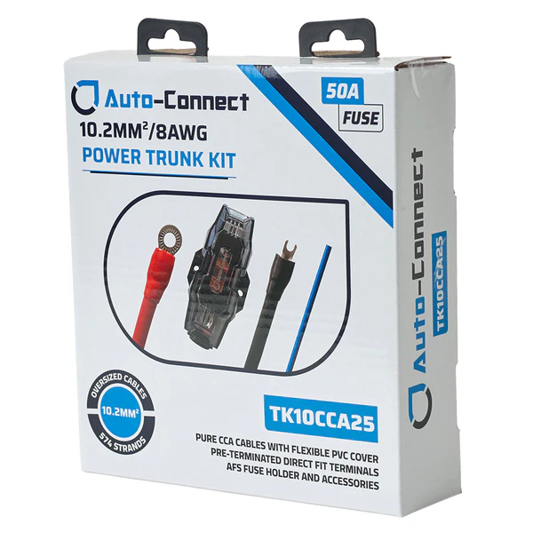 Auto-Connect Pure CCA Trunk Power Wiring Kit 10,2mm&sup2;, 2.5m - Tk10cca 1 - 720TK10CCA25