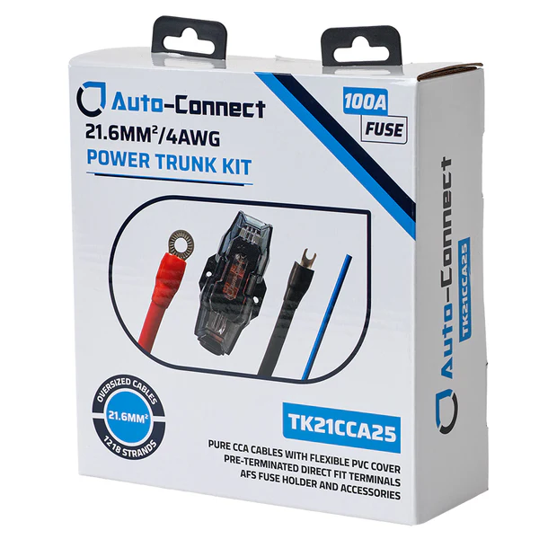 Auto-Connect Pure CCA Trunk Power Wiring Kit 21,6mm&sup2;, 2.5m - Tk21cca 1 - 720TK21CCA25