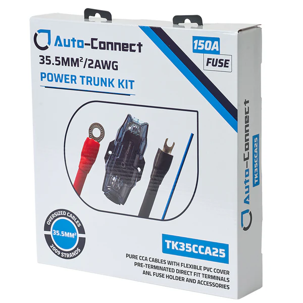 Auto-Connect Pure CCA Trunk Power Wiring Kit 35,5mm&sup2;, 2.5m - Tk35cca 1 - 720TK35CCA25