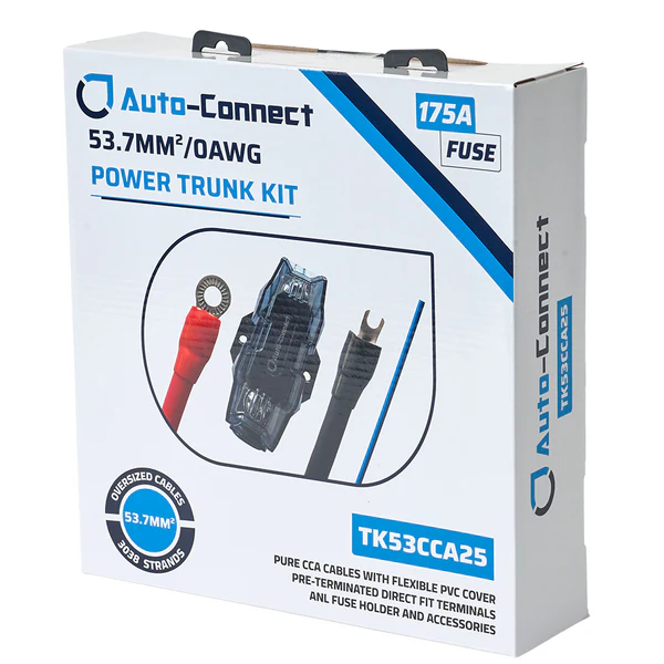 Auto-Connect Pure CCA Trunk Power Wiring Kit 53.7mm&sup2;, 2.5m - Tk53cca 1 - 720TK53CCA25