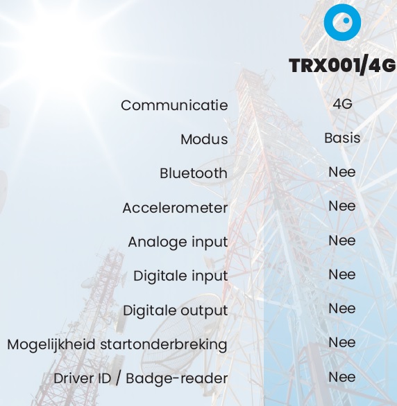 Traxgo ritregistratie TRX001/4G - Trx001 - TRX001/4G