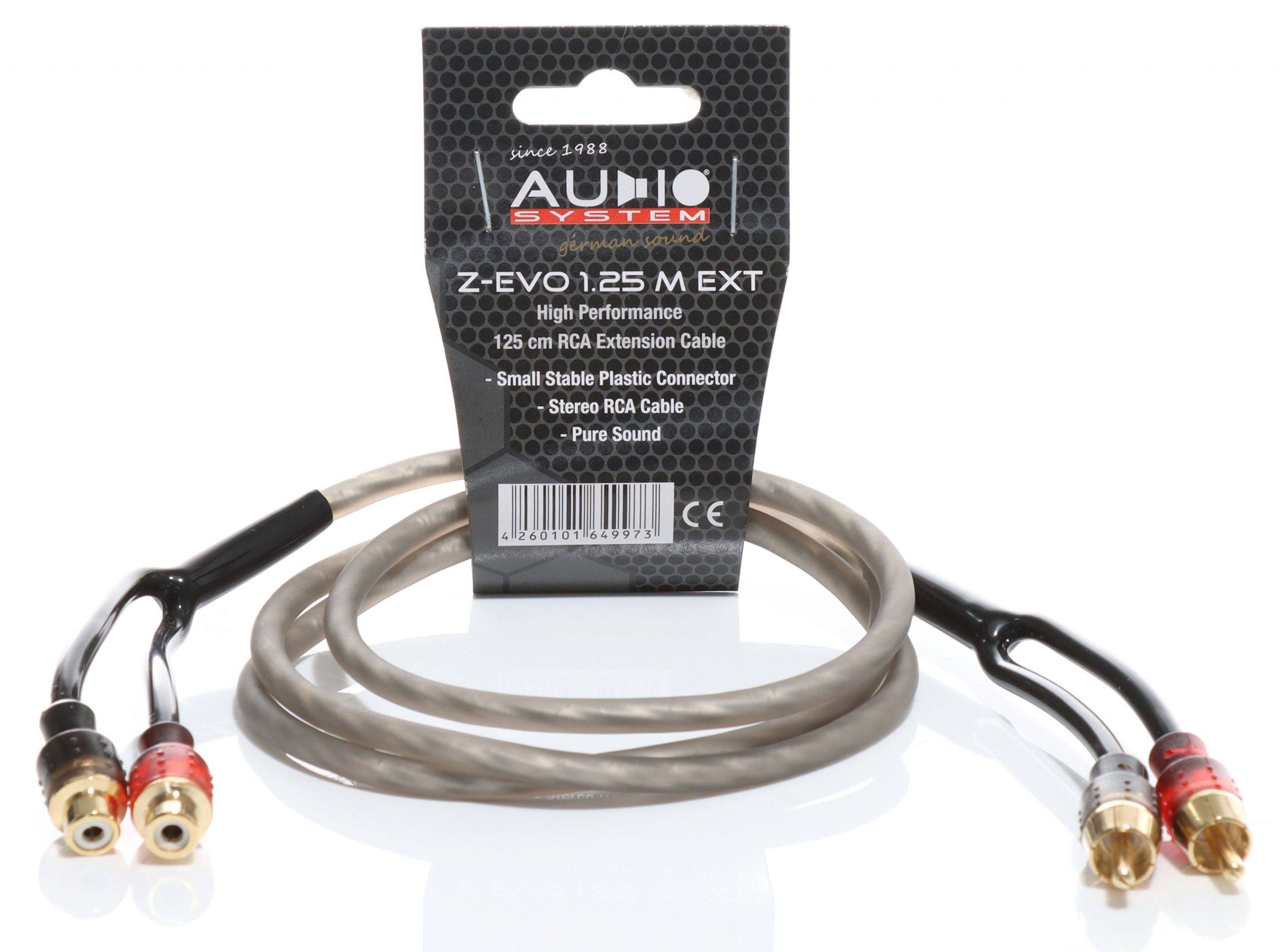 AUDIO SYSTEM HIGH-PERFORMANCE RCA-KABEL 1250mm OFC cinch-kabelverlenging - Z evo 1 - Z-EVO 1.25M EXT