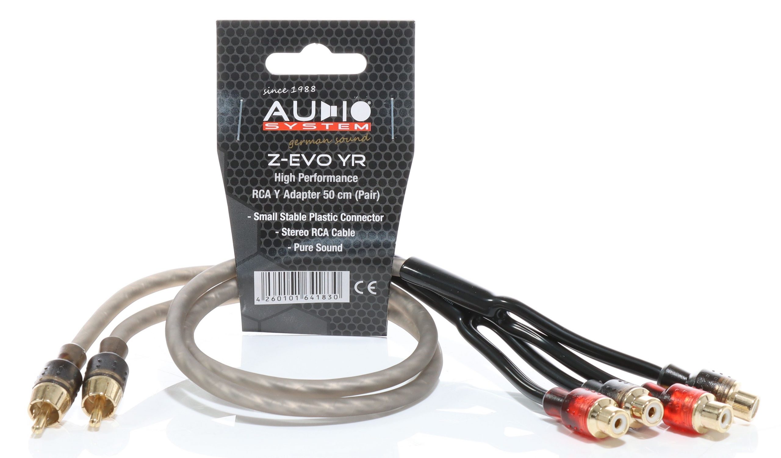 AUDIO-SYSTEM RCA-kabel HIGH-Performance 500mm OFC Y-RCA-kabel (1x plug M en 2x plug F) - Z evo yr scaled - Z-EVO YR