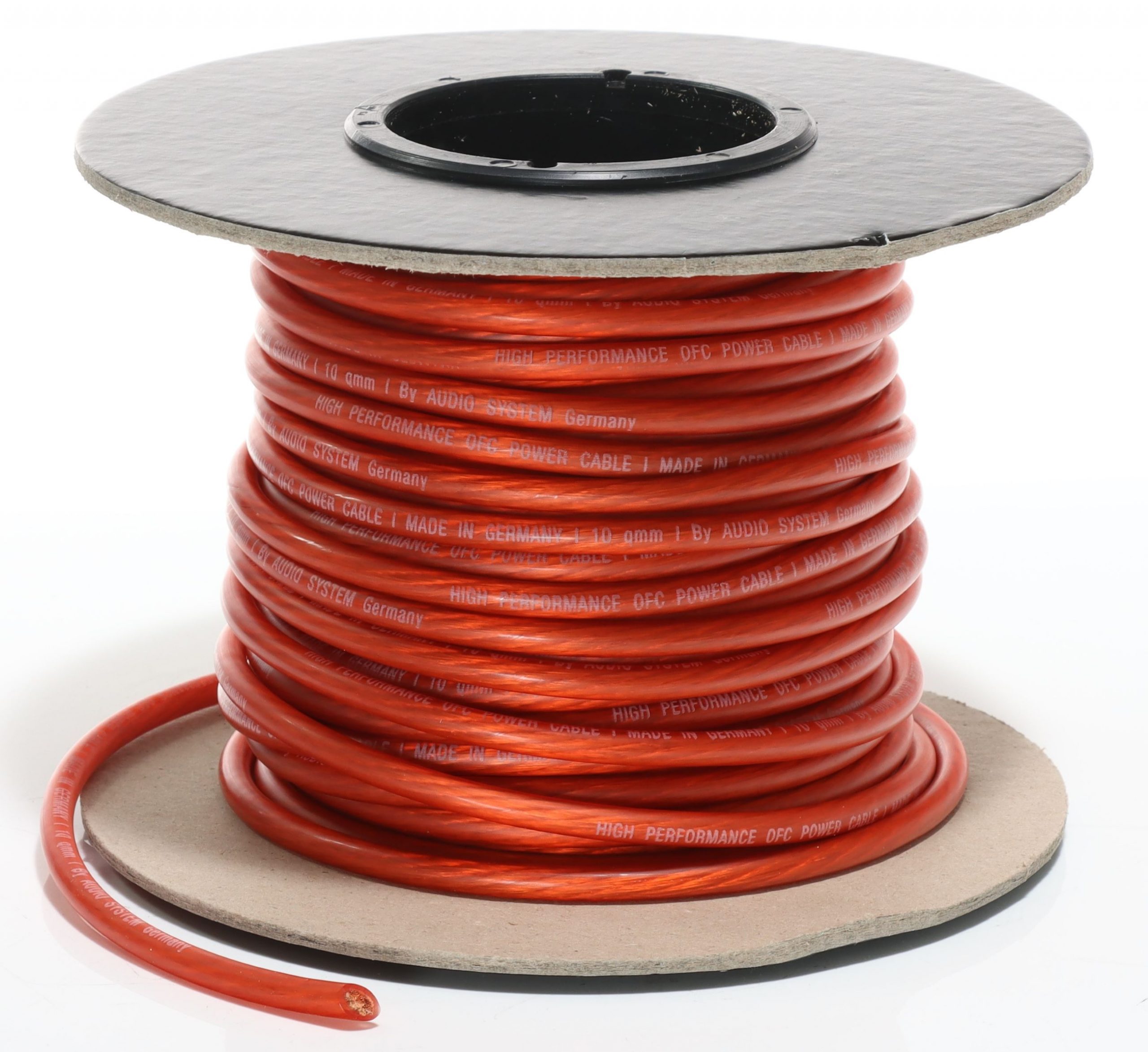 AUDIO SYSTEM HIGH-Performance 10mm&sup2; power Kabel. Per rol van 25 meter Rood - Z pc 10 r scaled - Z-PC10R