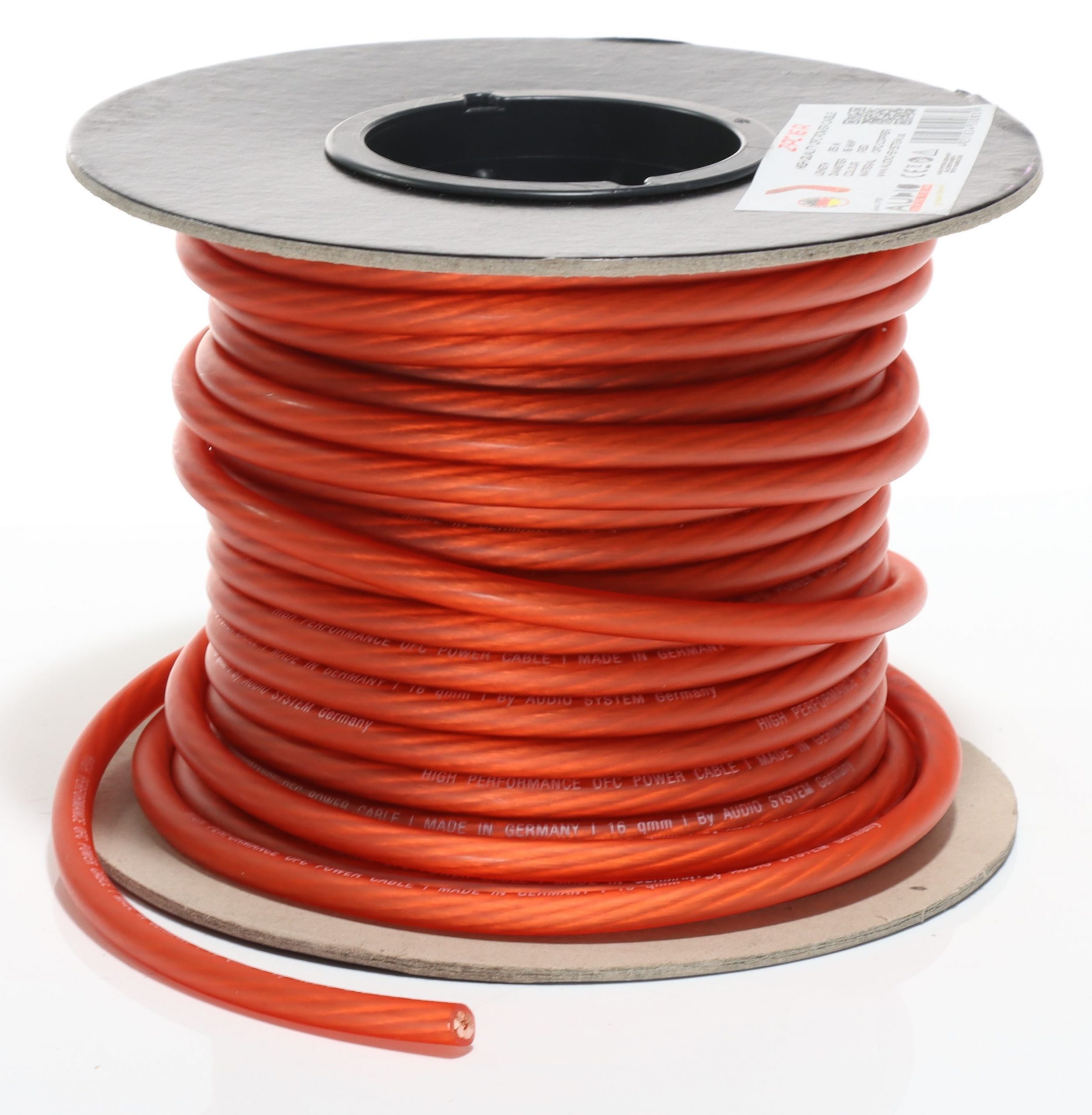 AUDIO SYSTEM HIGH-Performance 16mm&sup2; power Kabel Per rol van 25 meter Rood - Z pc 16 r scaled - Z-PC16R