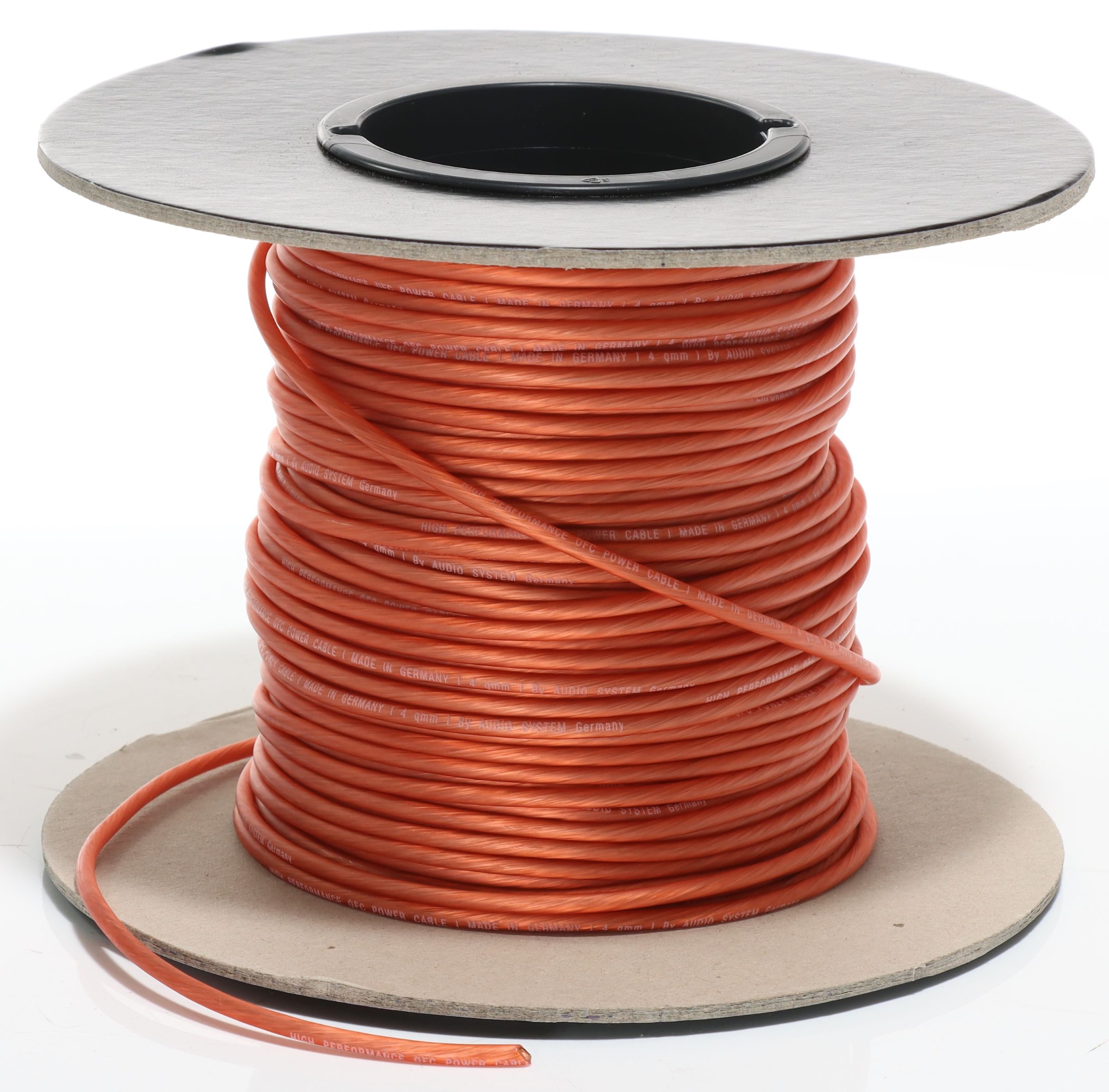 AUDIO SYSTEM HIGH-Performance 4mm&sup2; power Kabel. Per rol van 50 meter Rood - Z pc 4 r - Z-PC4R