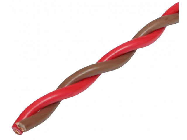 AUDIO SYSTEM "TWISTED" luidsprekerkabel 2x 1,50 mm&sup2; Bruin/Rood - Z tsc 15 bn rd 640x480 bruin rood 150mm - Z-TSC 1,5 BN/RD