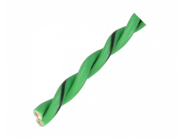 AUDIO SYSTEM Gedraaide luidsprekerkabel. Groen. 2x 2,50 mm&sup2; . 100 mtr per rol  - Z tsc gn 640x480 groen 250mm - Z-TSC 2.5 GN
